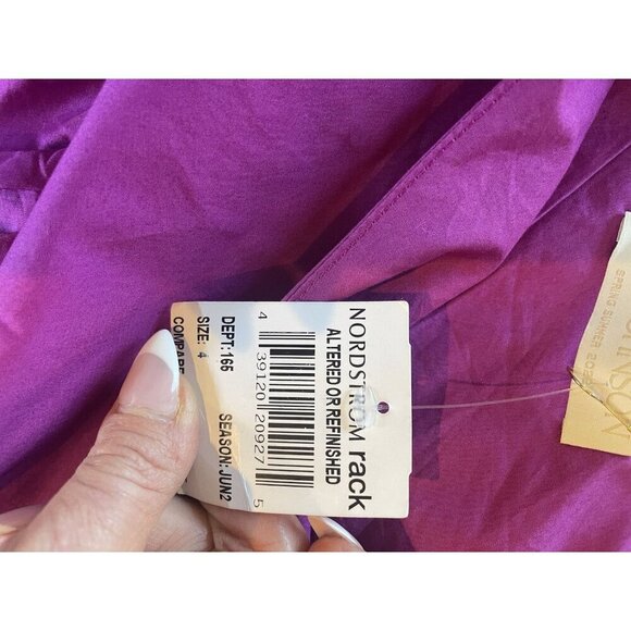 NEW ULLA JOHNSON Solana One Shoulder Wide leg Jumpsuit Color Orchid Size 4 - Picture 14 of 15